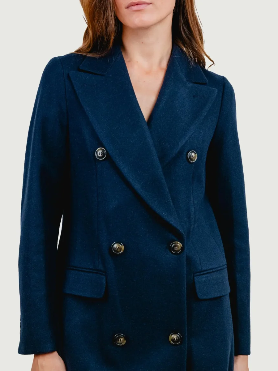 CAPPOTTO DOPPIOPETTO BLU NAVY - immagine 5