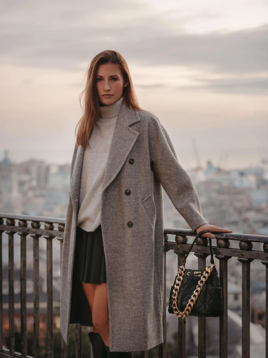 CAPPOTTO DOPPIOPETTO GRIGIO SPIGATO - immagine 8