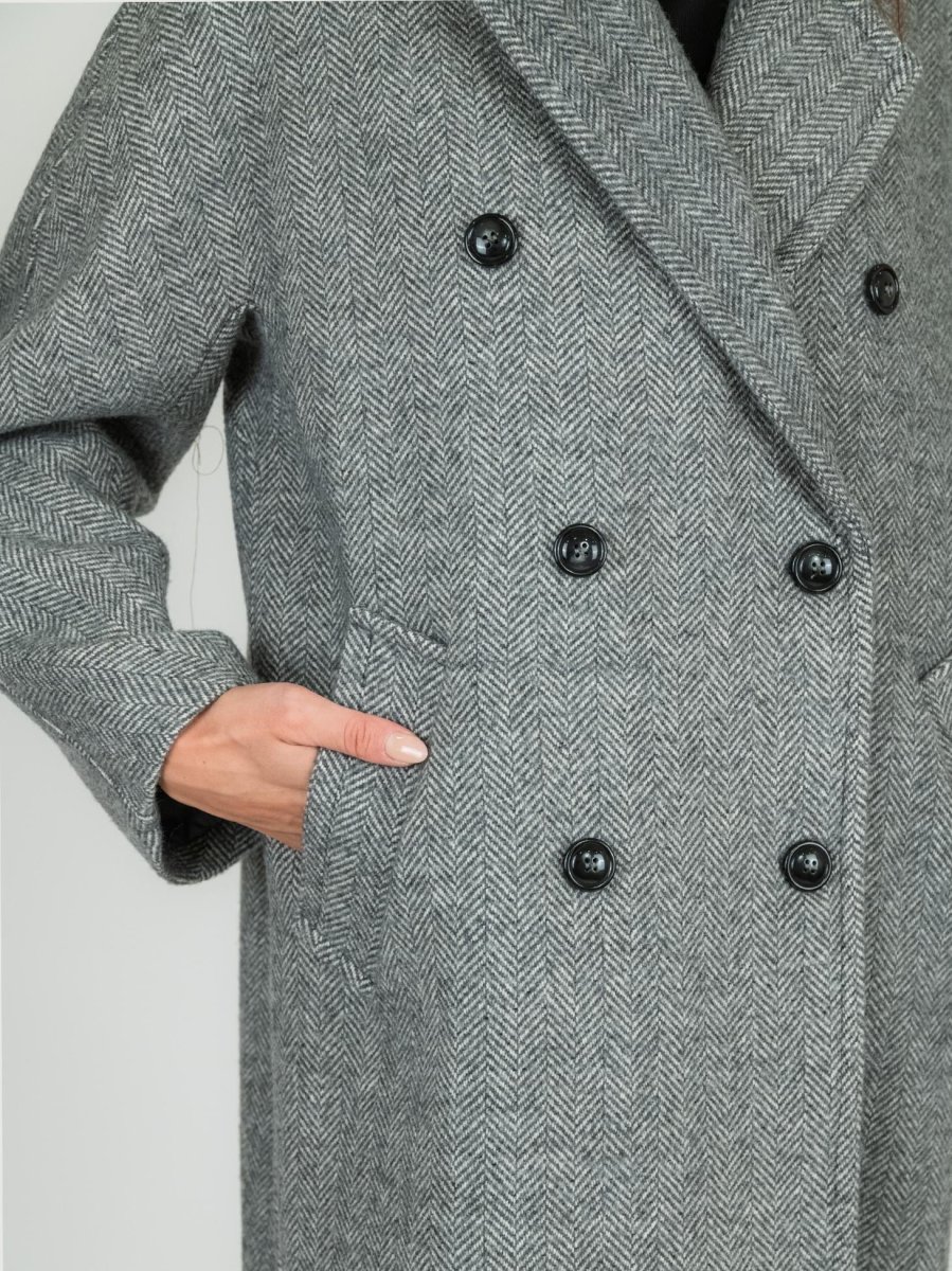 CAPPOTTO DOPPIOPETTO GRIGIO SPIGATO - immagine 7