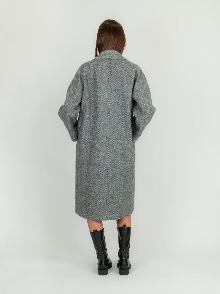 CAPPOTTO DOPPIOPETTO GRIGIO SPIGATO - immagine 4