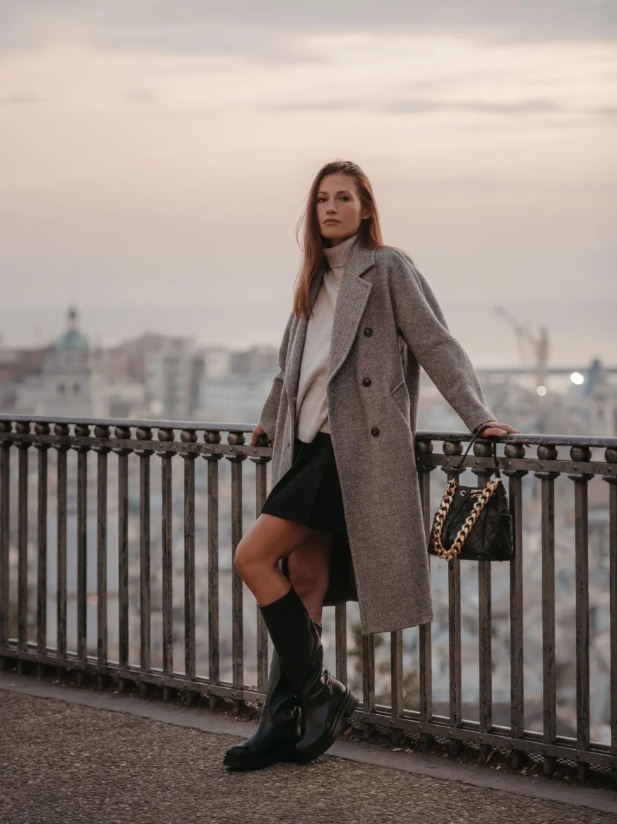 CAPPOTTO DOPPIOPETTO GRIGIO SPIGATO - immagine 9