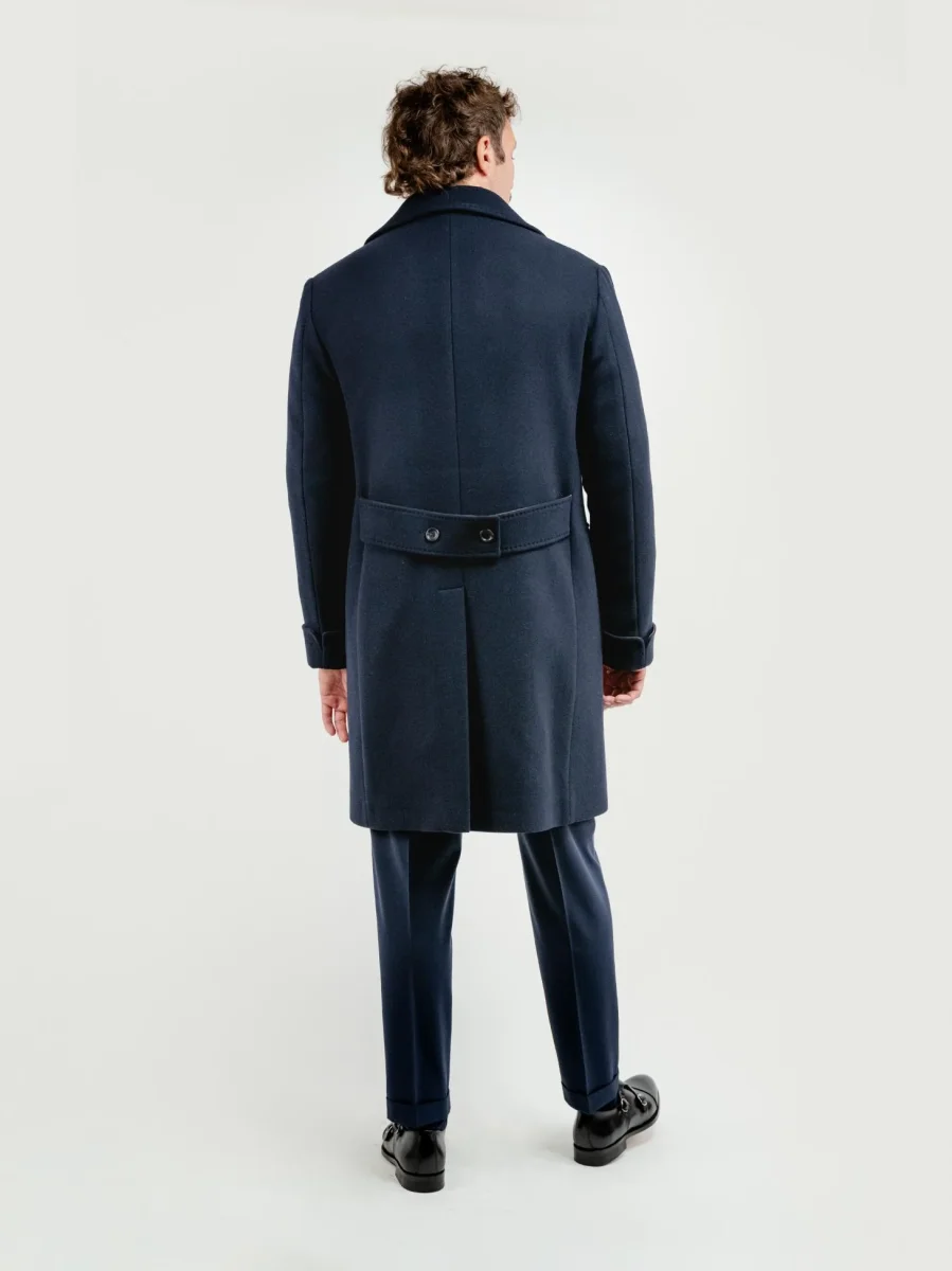 CAPPOTTO DOPPIOPETTO MISTO LANA BLU - immagine 4