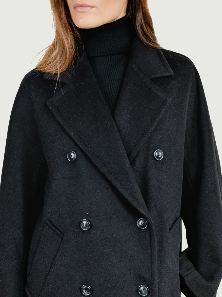 CAPPOTTO DOPPIOPETTO OVER NERO - immagine 6