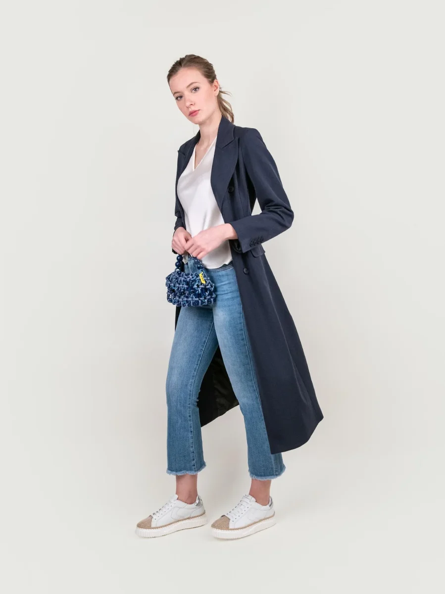 CAPPOTTO LUNGO DOPPIOPETTO BLU - immagine 7