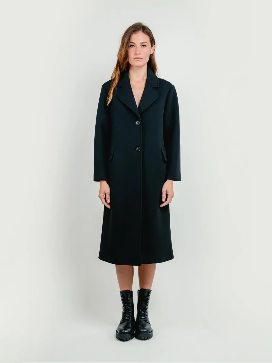 CAPPOTTO LUNGO MONOPETTO NERO
