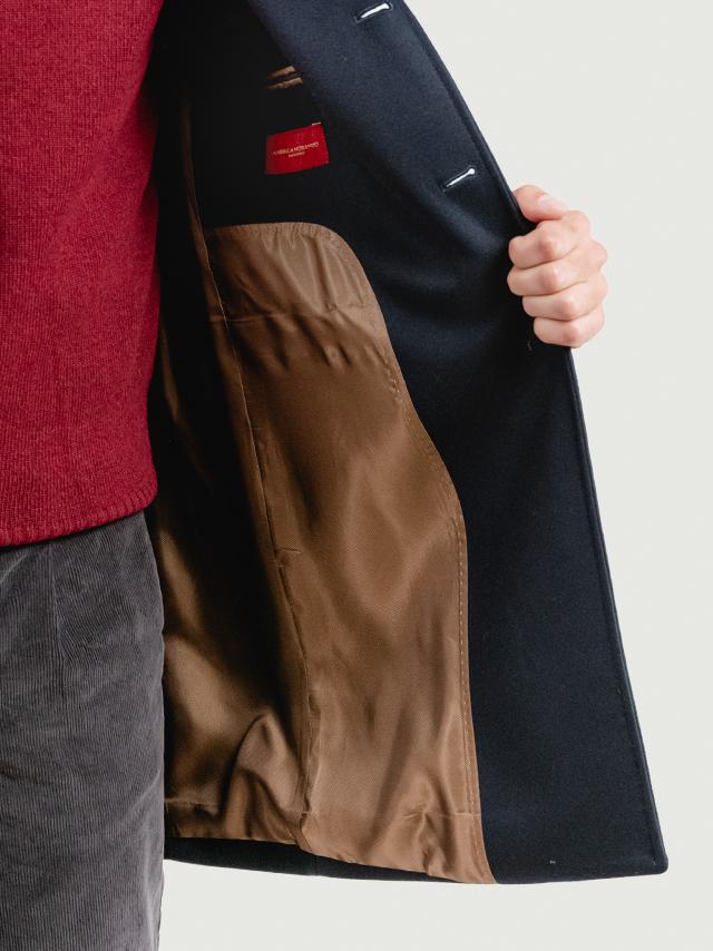 CAPPOTTO MONOPETTO MISTO CASHMERE BLU - immagine 6