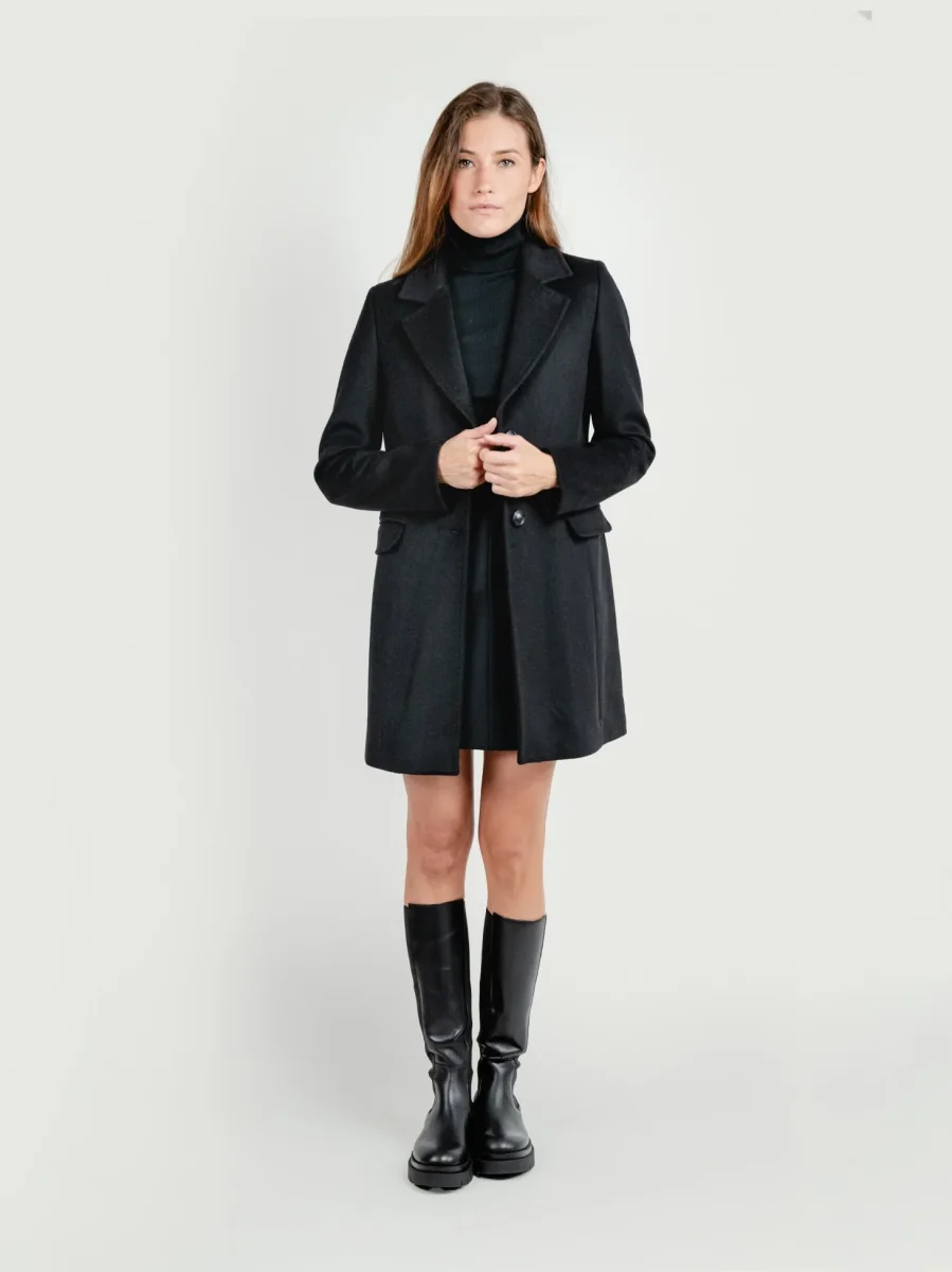 CAPPOTTO MONOPETTO NERO - immagine 3
