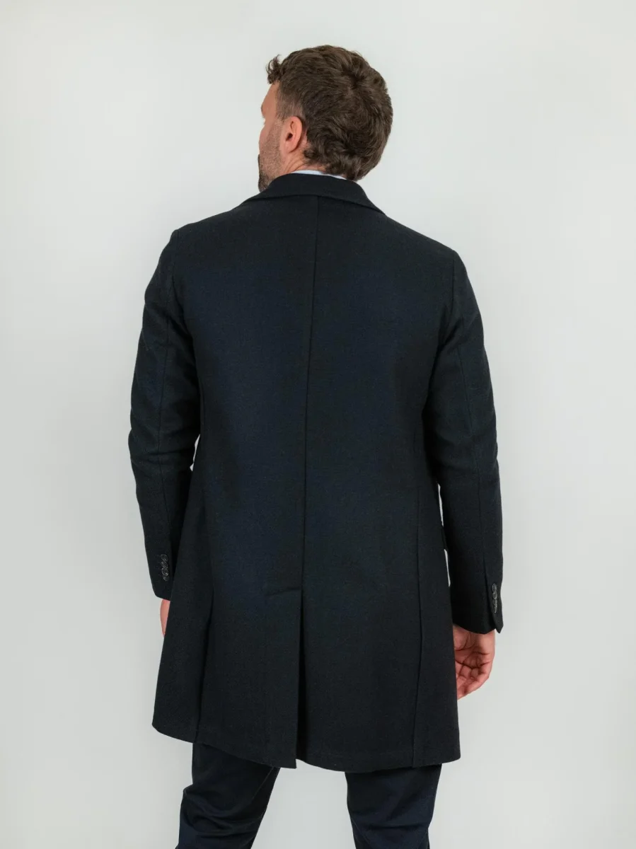 CAPPOTTO MONOPETTO in lana BLU - immagine 5