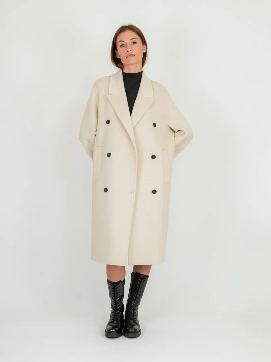 CAPPOTTO OVER DOPPIOPETTO BEIGE - immagine 5