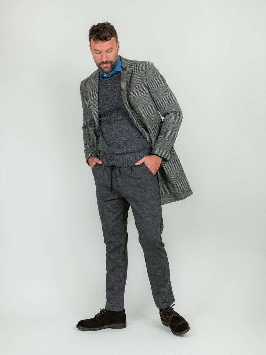 CAPPOTTO pied de poule grigio - immagine 6