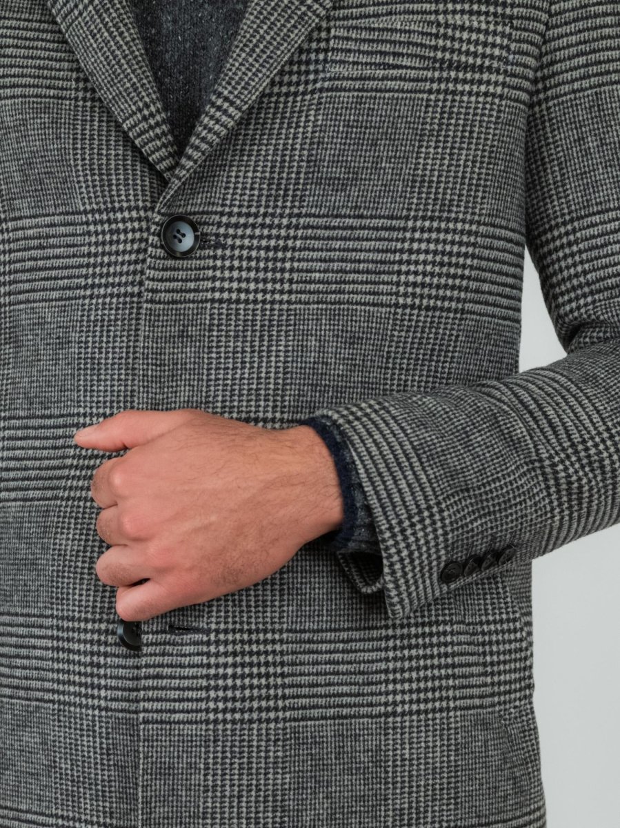 CAPPOTTO pied de poule grigio - immagine 5