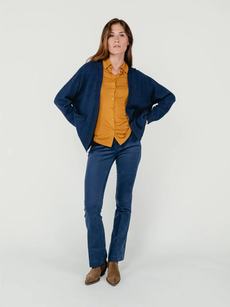 CARDIGAN APERTO BLU - immagine 6