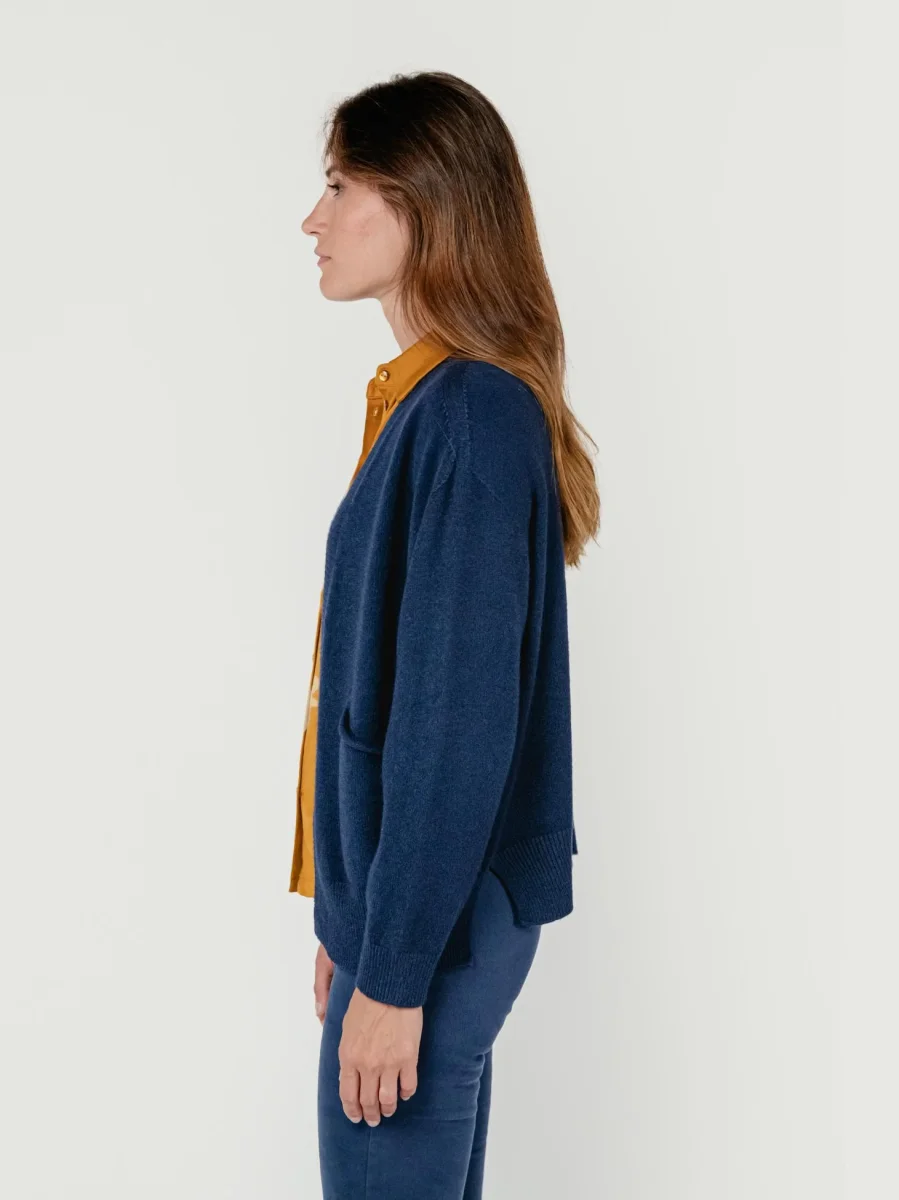 CARDIGAN APERTO BLU - immagine 3