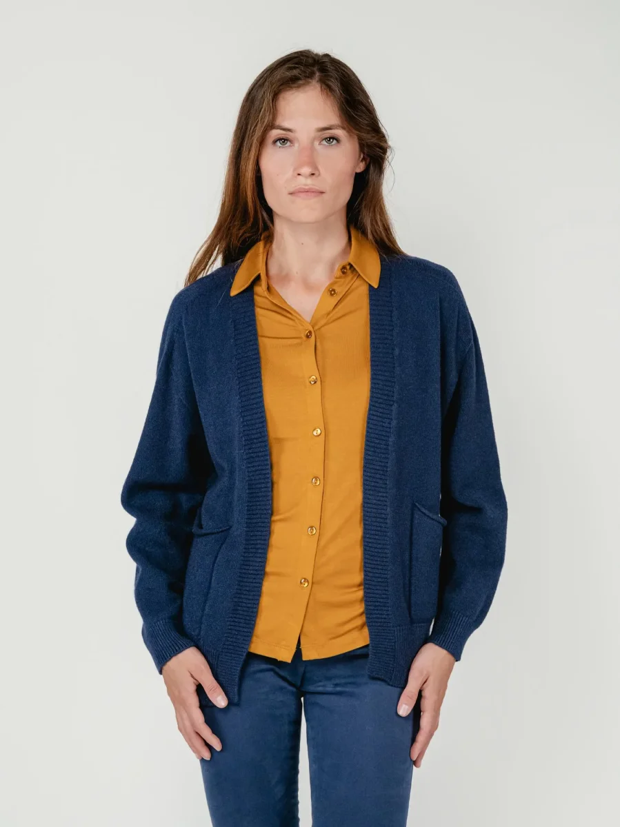 CARDIGAN APERTO BLU