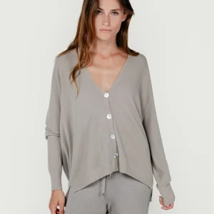 CARDIGAN CON BOTTONI TORTORA