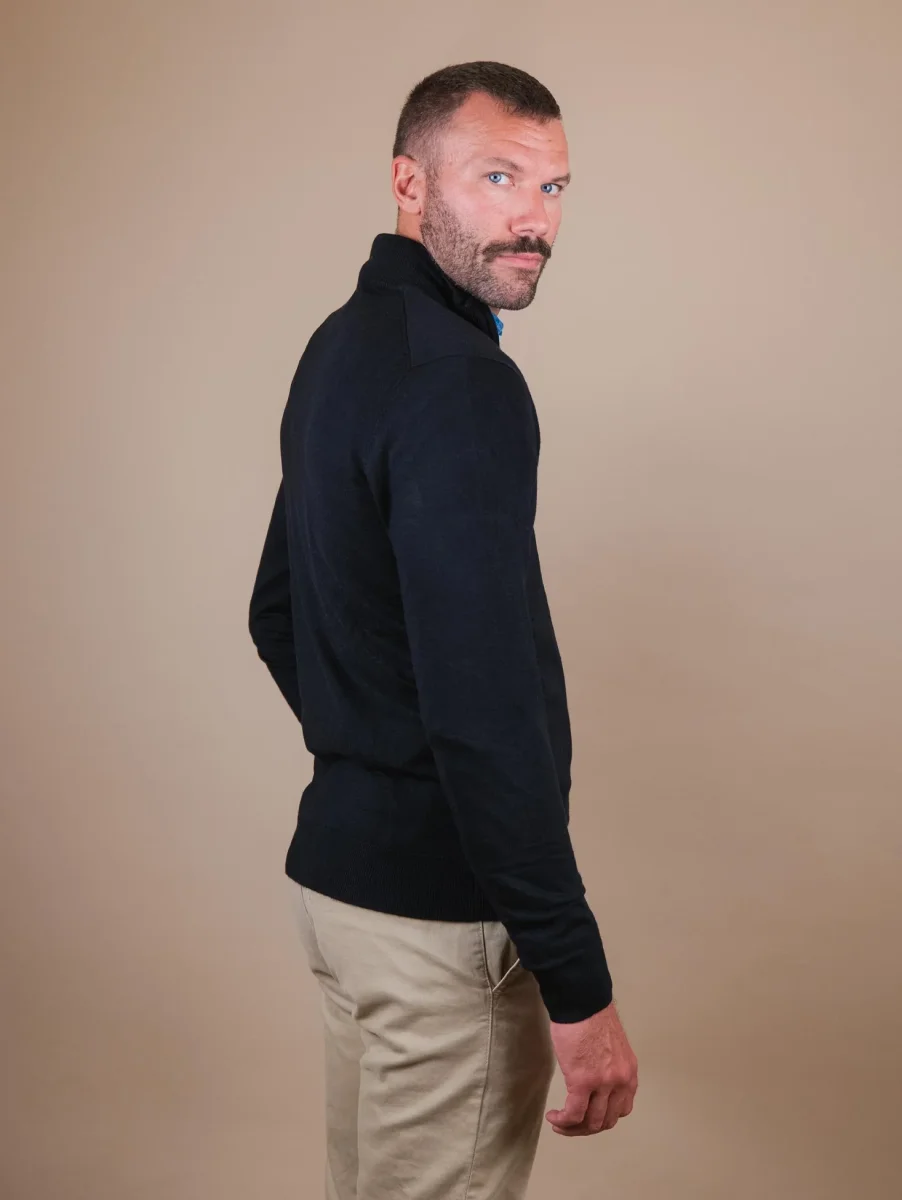 CARDIGAN CON ZIP NERO - immagine 3