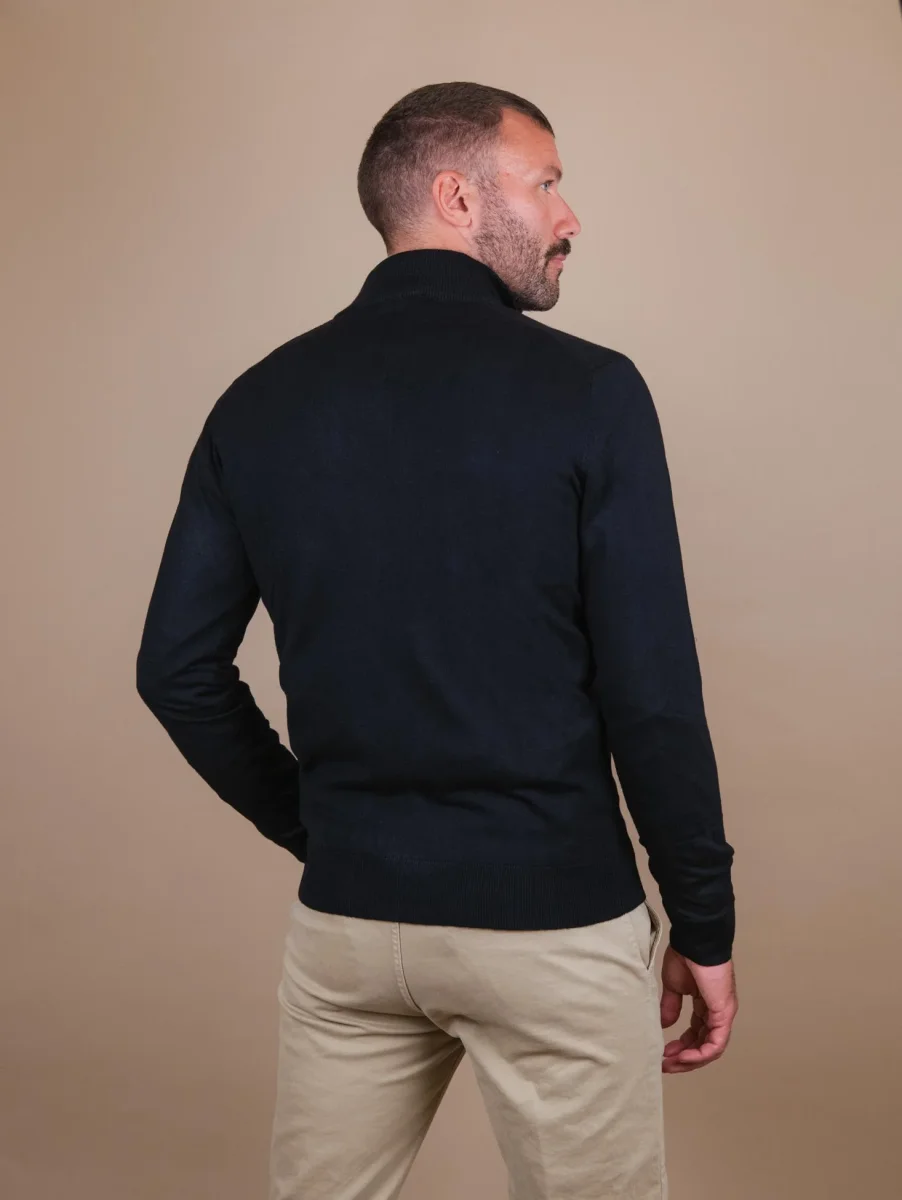 CARDIGAN CON ZIP NERO - immagine 4