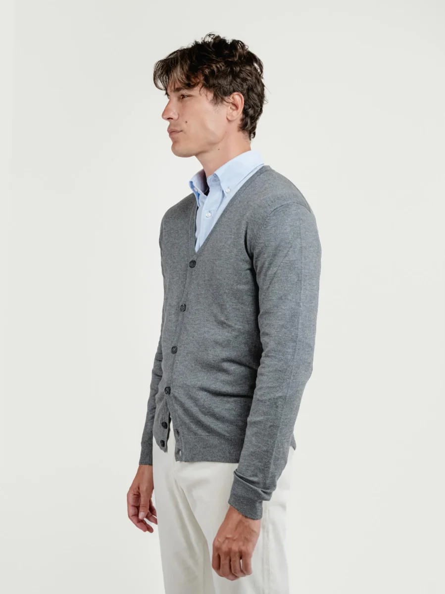 CARDIGAN GRIGIO ANTRACITE - immagine 3