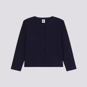 CARDIGAN IN COTONE BLU BAMBINA