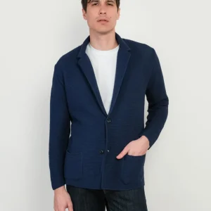 CARDIGAN IN COTONE BLU