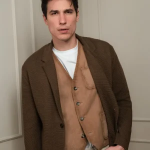 CARDIGAN IN COTONE MARRONE