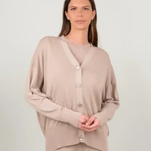 CARDIGAN IN MAGLIA BEIGE
