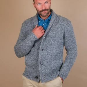 CARDIGAN IN MISTO LANA IN FANTASIA MELANGE GRIGIO