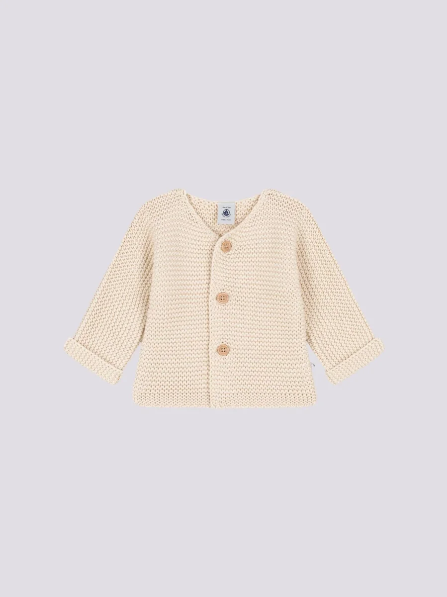 CARDIGAN IN TRICOT A PUNTO LEGACCIO PER BEBÈ