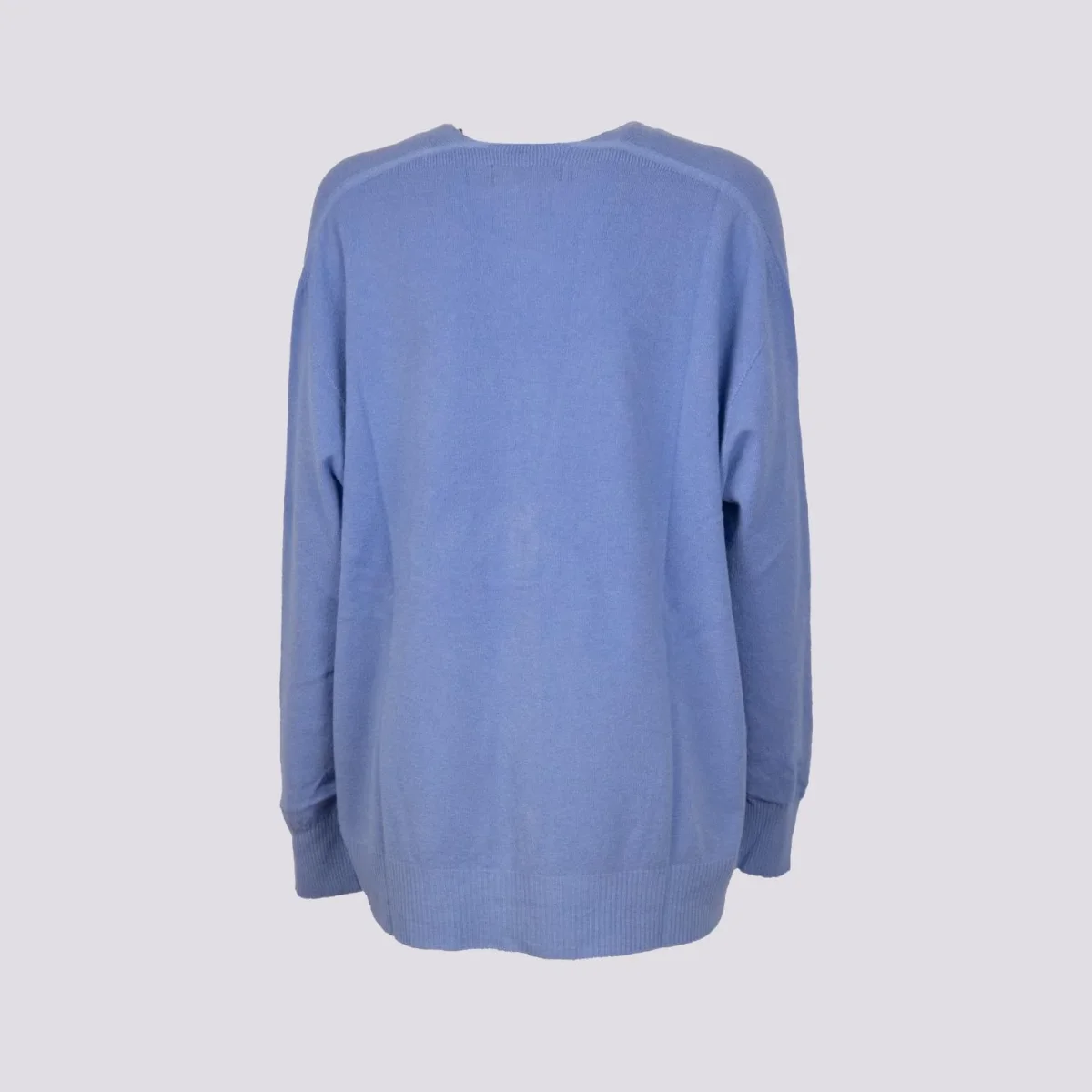 CARDIGAN OVER  CON BOTTONI IN MADREPERLA AZZURRO - immagine 4