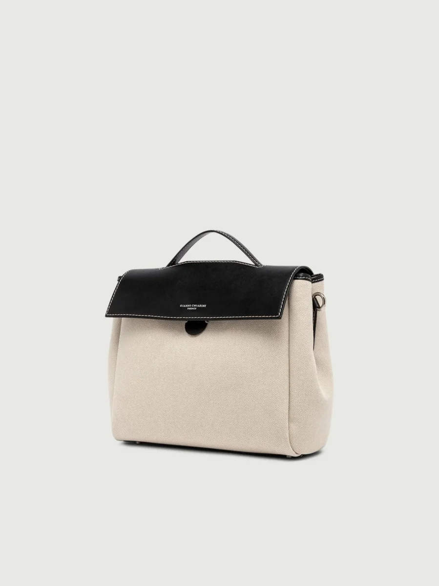 CARTELLA CLIO GRANDE IN TESSUTO E PELLE NERA - immagine 3