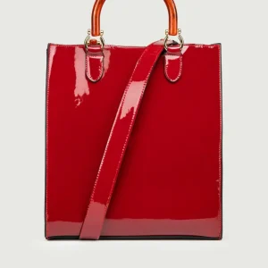 CARTELLA EMPIRE IN VERNICE BORDEAUX