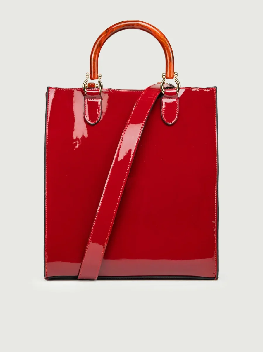 CARTELLA EMPIRE IN VERNICE BORDEAUX