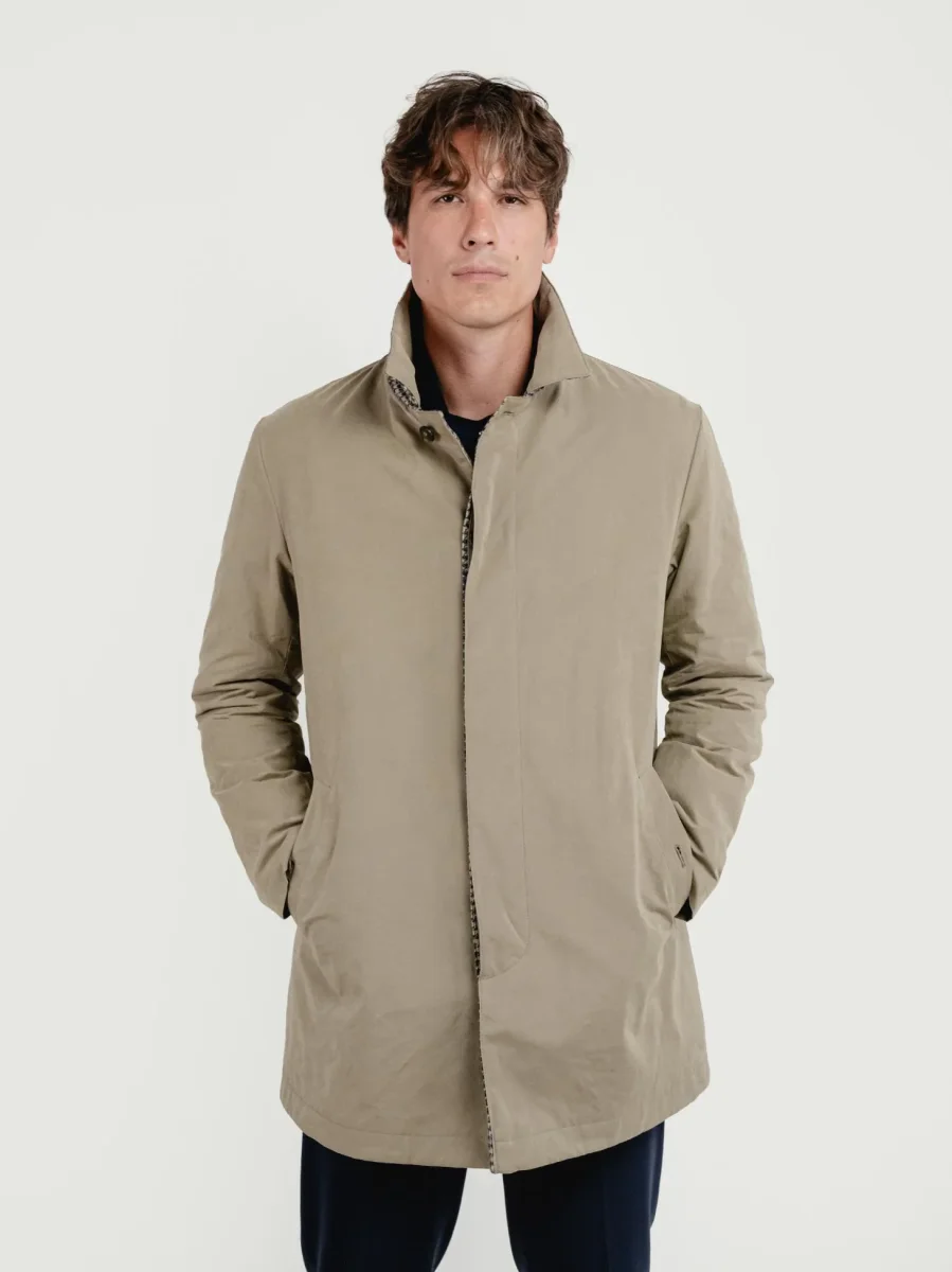 CAR COAT IMPERMEABILE BRANDO COLOR FANGO