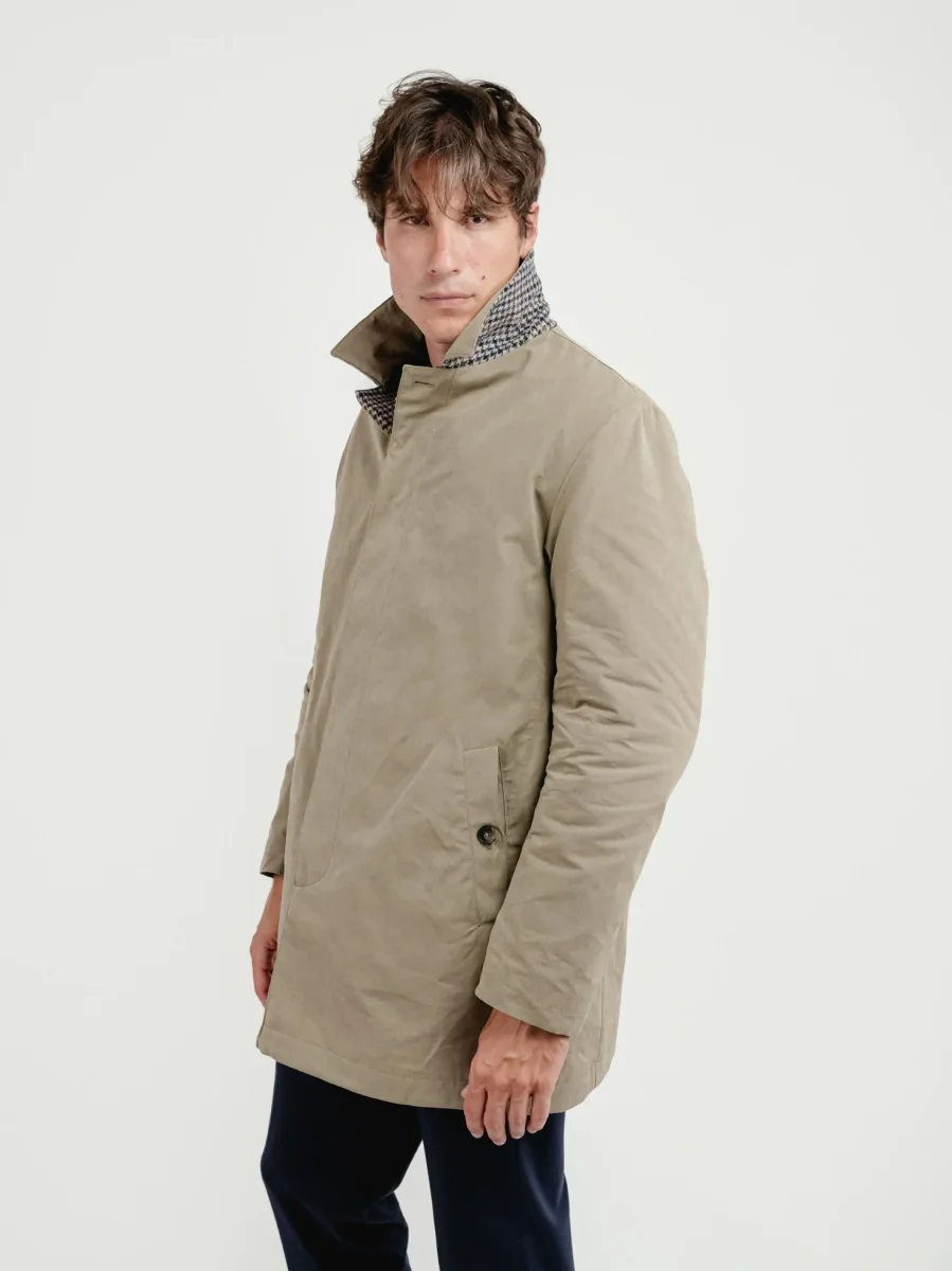 CAR COAT IMPERMEABILE BRANDO COLOR FANGO - immagine 3