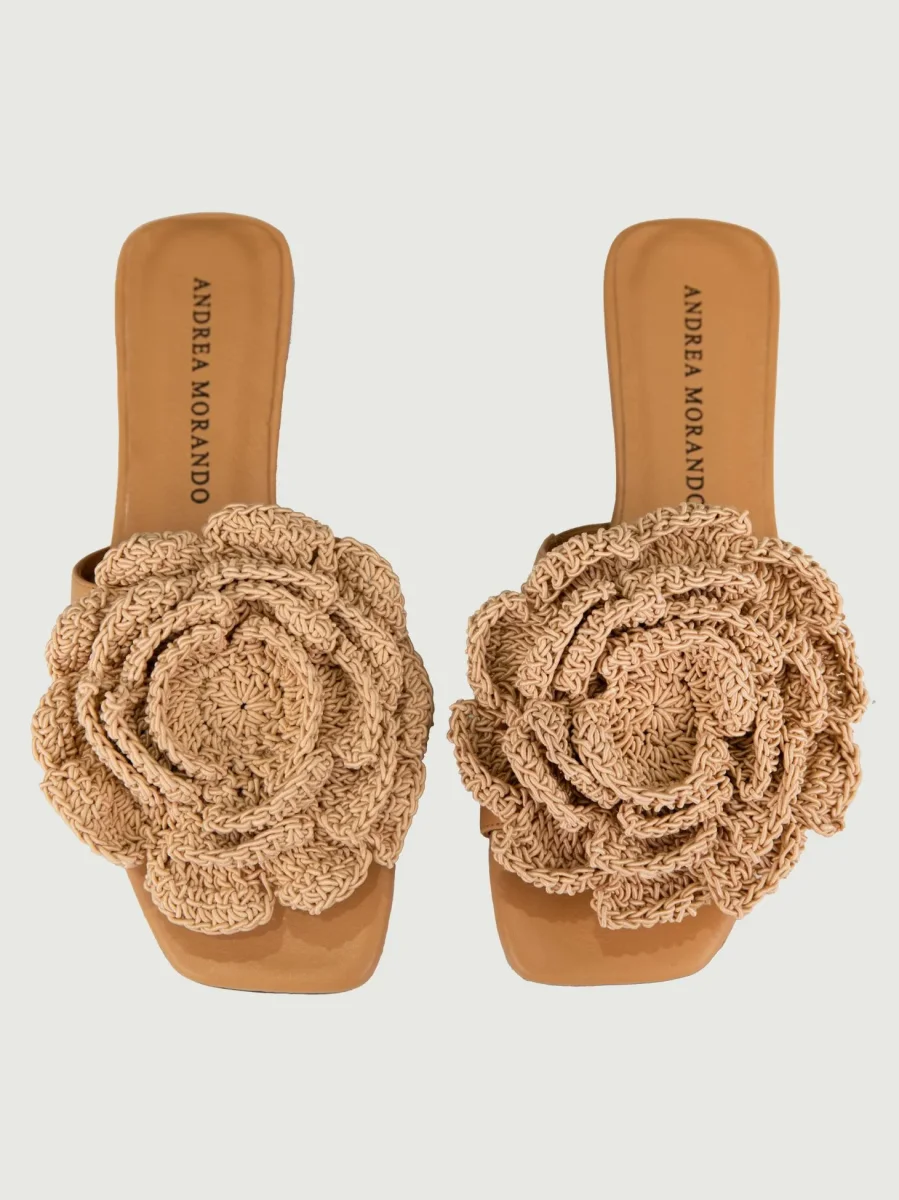 CIABATTA CON FIORE BEIGE - immagine 5