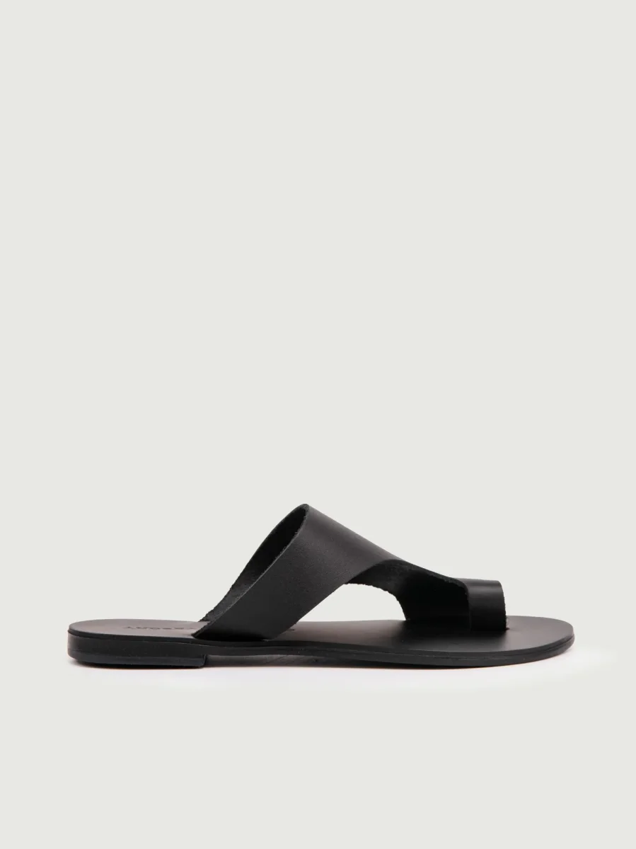 CIABATTINA INFRADITO IN PELLE NERA