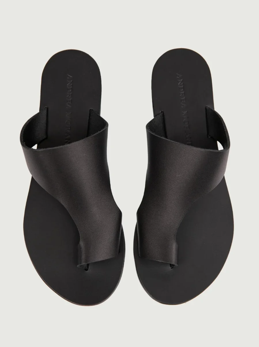 CIABATTINA INFRADITO IN PELLE NERA - immagine 4