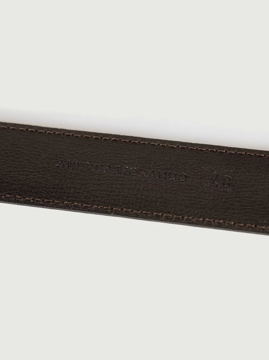 CINTURA IN PELLE TESTA MORO - immagine 4