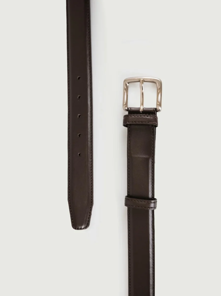 CINTURA IN PELLE TESTA MORO - immagine 3