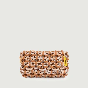 CLUTCH SHELL IN RESINA MULTICOLOR BEIGE