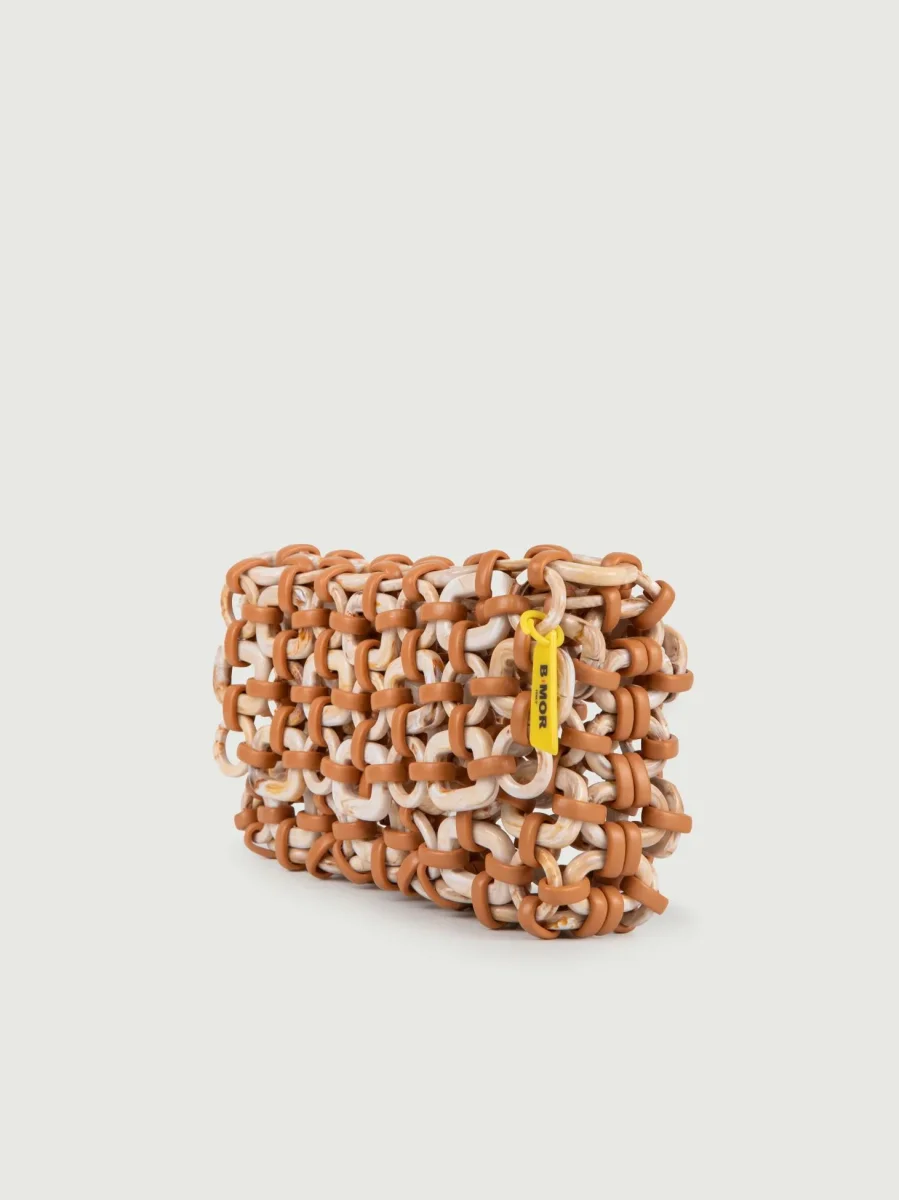 CLUTCH SHELL IN RESINA MULTICOLOR BEIGE - immagine 3
