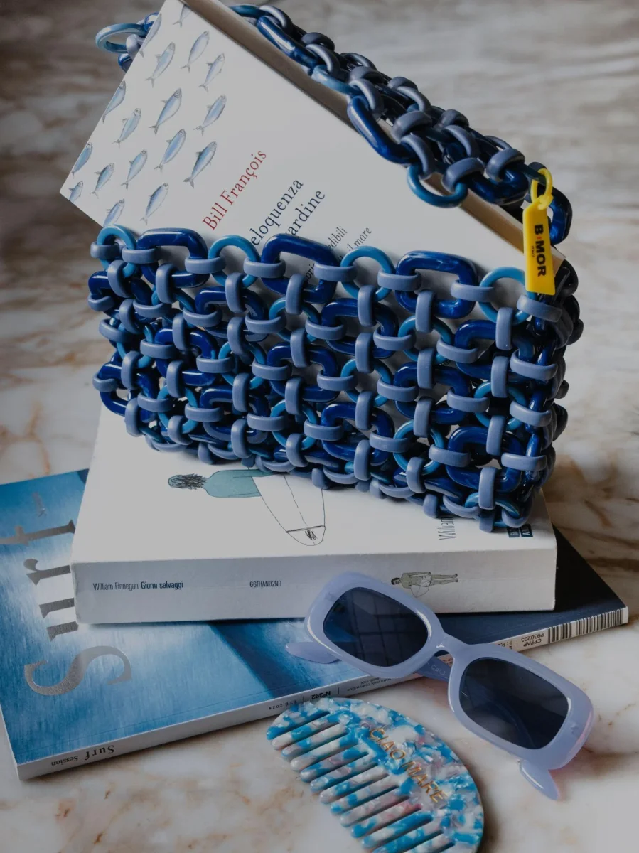 CLUTCH SHELL IN RESINA MULTICOLOR BLU - immagine 7