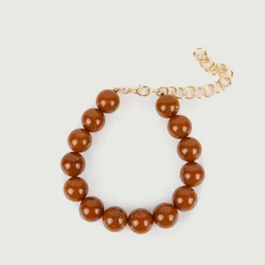 COLLANA BUBBLE IN RESINA CARAMELLO