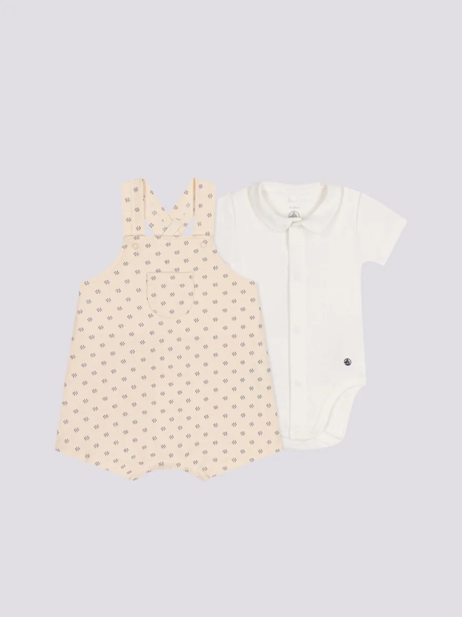 COMPLETO SALOPETTE IN FELPA LEGGERA BEBÈ