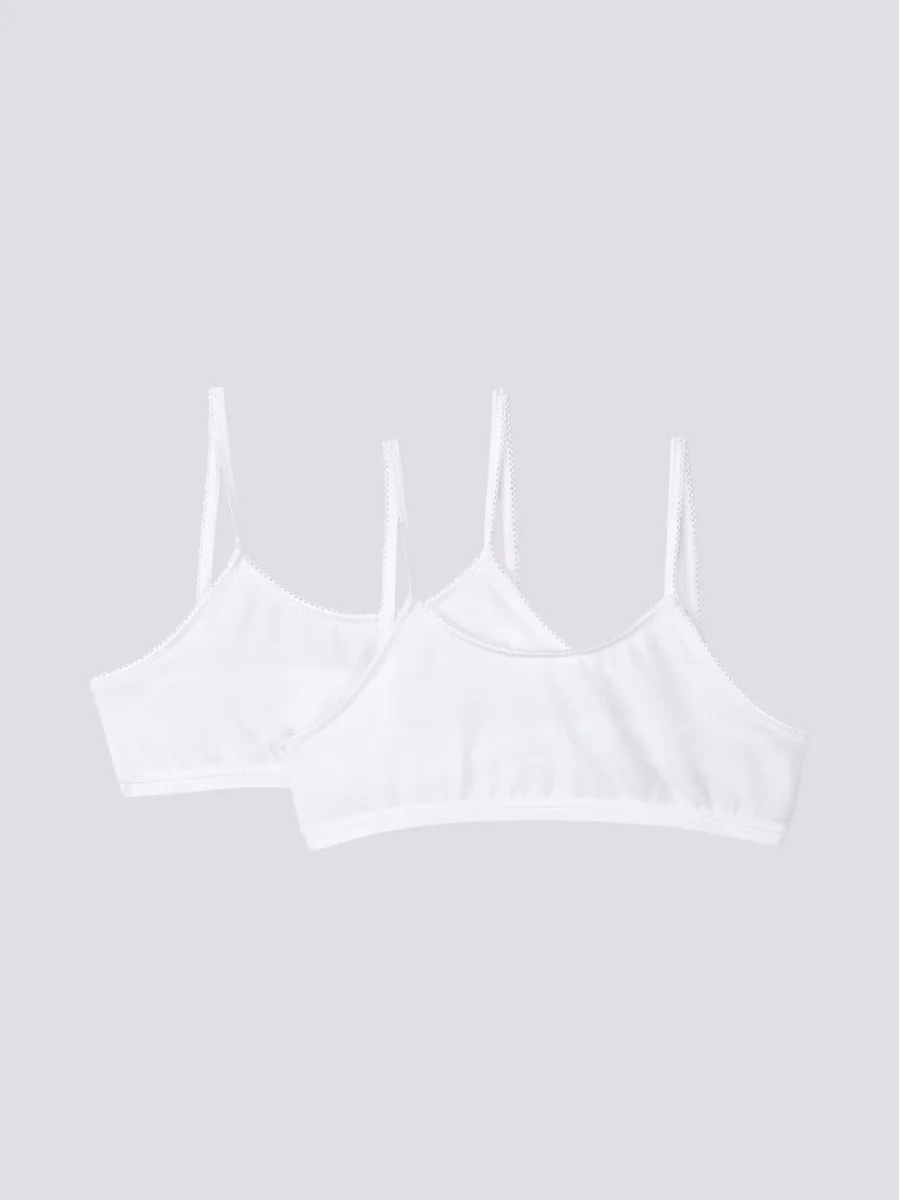CONFEZIONE DA 2 BRASSIÈRE BIANCHE BAMBINA
