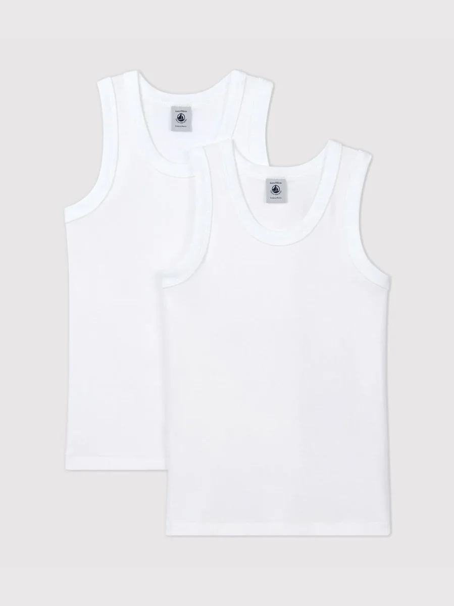 CONFEZIONE DA 2 CANOTTIERE BIANCHE