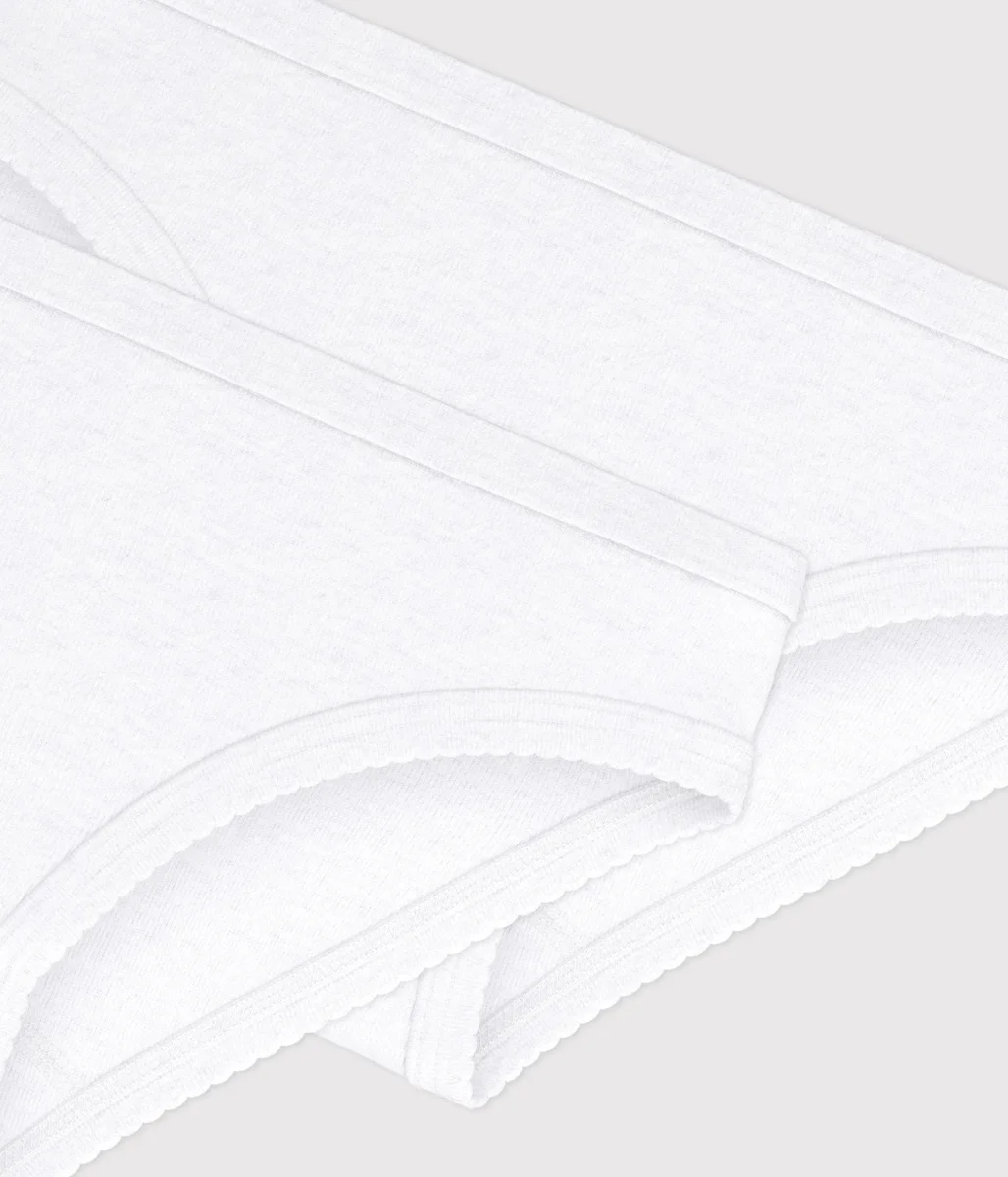 CONFEZIONE DA 2 SLIP BIANCHI BAMBINA - immagine 4