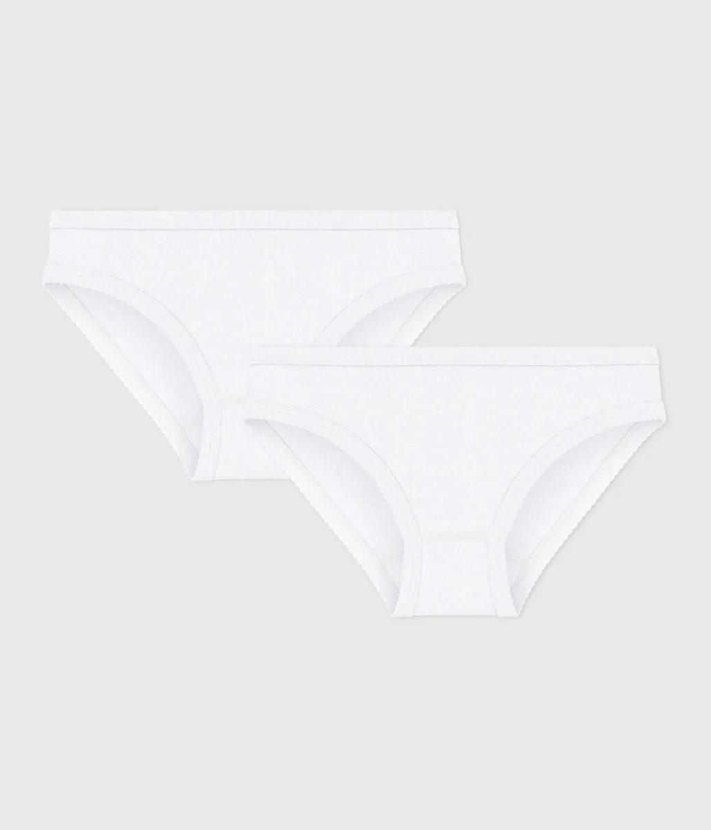 CONFEZIONE DA 2 SLIP BIANCHI BAMBINA