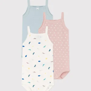 CONFEZIONE DA 3 BODY CON SPALLINE  CON ANIMALI MARINI