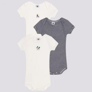 CONFEZIONE DA 3 BODY IN COTONE PER NEONATI